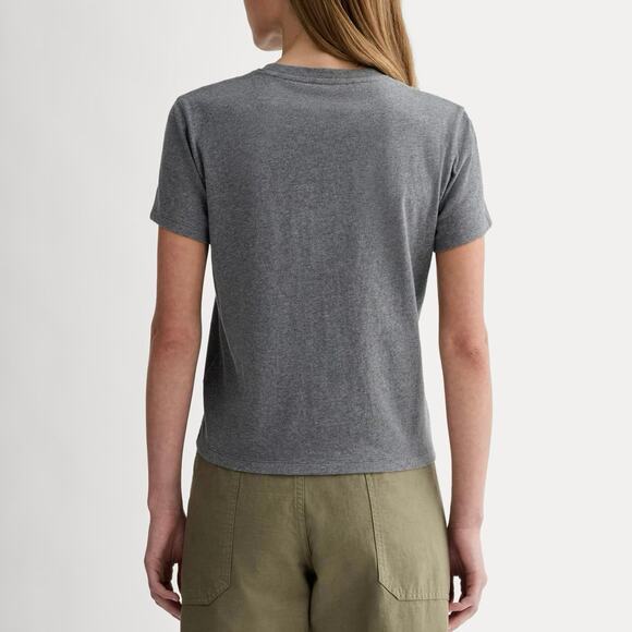 NWOT Everlane The Organic Cotton Box Cut Tee Relaxed Fit Heathered Charcoal XXS - Picture 2 of 8